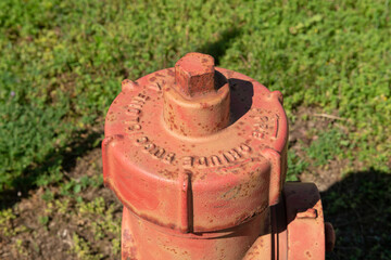 hydrant, fire safety affects the design of the points with the hose connections for the firefighters. fire control and maintenance. fire prevention.