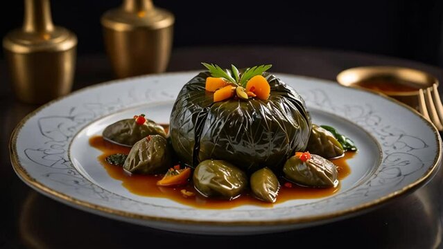 Appetizing dolma in a restaurant