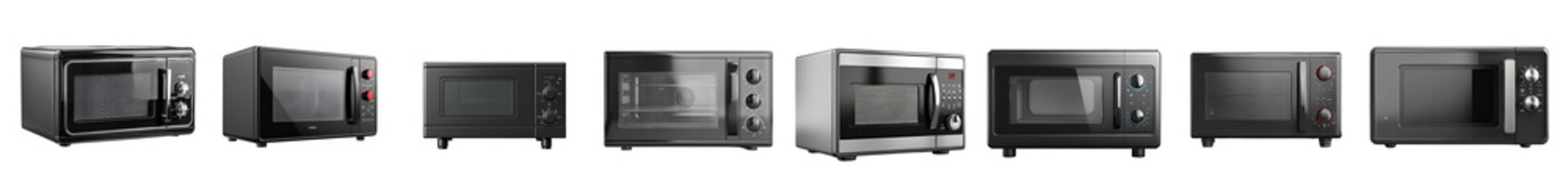 Pack of Microwave grey color Isolated on transparent background png
