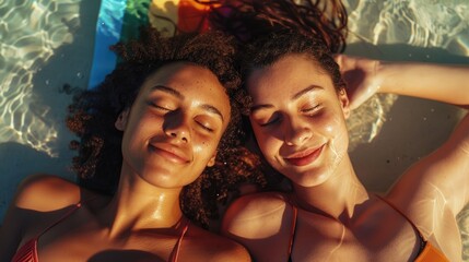 On a sunny weekend by the ocean a young woman whether she s enjoying quality time with her best friend or soaking up the sun with her girlfriend captures the essence of summer in a seaside s