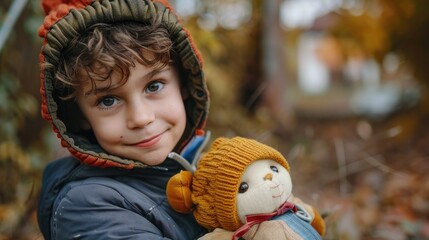 In 2021 a young boy was spotted happily playing with a doll outdoors