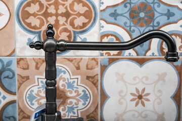 Vintage Faucet (Musluk) Types Background Photo, Uskudar Istanbul, Turkiye (Turkey)