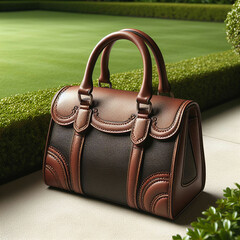 Eine lederne Handtasche