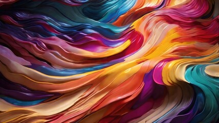 Obraz premium Abstract background Bright waves of motion in a colorful space