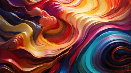 Obraz premium Abstract background Bright waves of motion in a colorful space