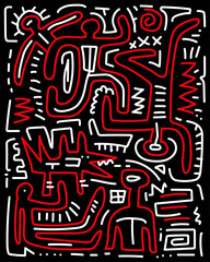 abstract art. pattern background. doodle cartoon