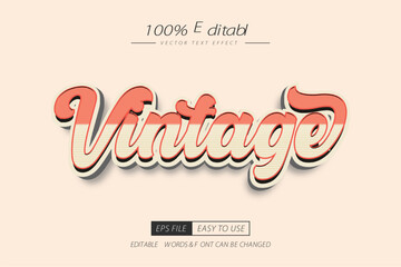 vintage text effect style