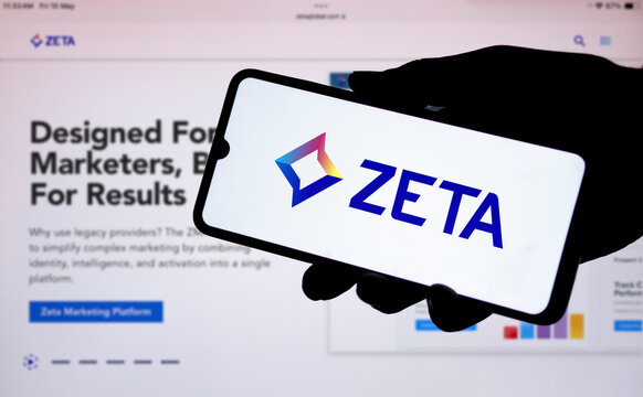 Dhaka, Bangladesh- 20 May 2024: Zeta logo is displayed on smartphone.
