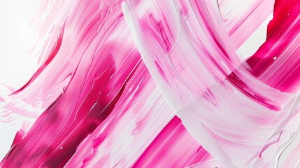 Modern Pink and White Artistic Brushstroke Background