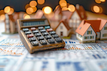 a calculator with a house on the top of it