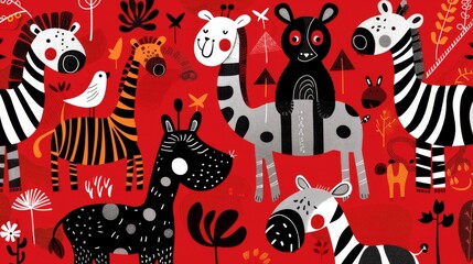 Cartoon Animal Theme Poster