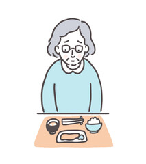 食欲がないシニア女性