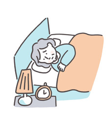 不眠に悩むシニア女性