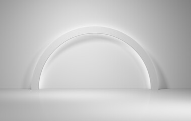 Fototapeta premium Minimalism abstract background, pedestal. 3D illustration. 