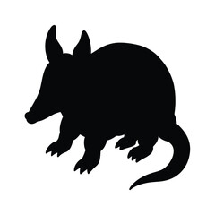 silhouette of a animal armadillo