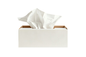 box tissue white isolated on a transparent background