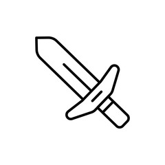 Sword outline icons, minimalist vector illustration ,simple transparent graphic element .Isolated on white background