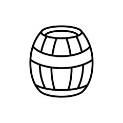 Barrel outline icons, minimalist vector illustration ,simple transparent graphic element .Isolated on white background