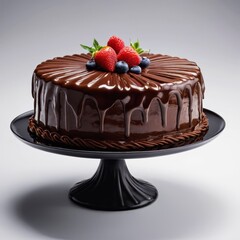chocolate cake with strawberries