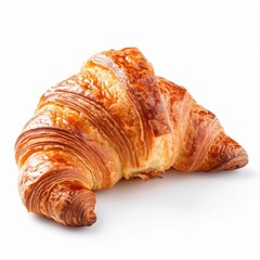 Croissant fresh baked on white background isolated element, bakery, food, bread, dessert