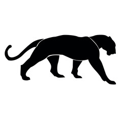 SILHOUETTES PANTHER VECTOR BLACK ANIMAL