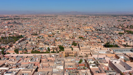 Marrakech Aerial view, Morocco, 2022
Jemaa el-Fnaa is a square and market place in Marrakesh's medina quarter (old city), drone view, Marrakech Morocco, July,06,2022 

