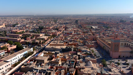 Marrakech Aerial view, Morocco, 2022
Jemaa el-Fnaa is a square and market place in Marrakesh's...