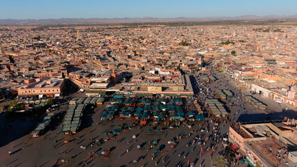 Jemaa el-Fnaa market ,Marrakech, Morocco, drone view,2022

Jemaa el-Fnaa is a square and market place in Marrakesh's medina quarter (old city), drone view, Marrakech Morocco, July,06,2022  

