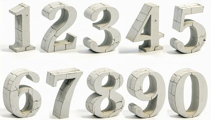 Obraz premium 0から9までの3D数字セット