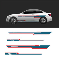 line decal livery design vector for car wrapping
