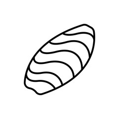 Salmon outline icons, minimalist vector illustration ,simple transparent graphic element .Isolated on white background