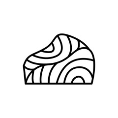 Salmon outline icons, minimalist vector illustration ,simple transparent graphic element .Isolated on white background