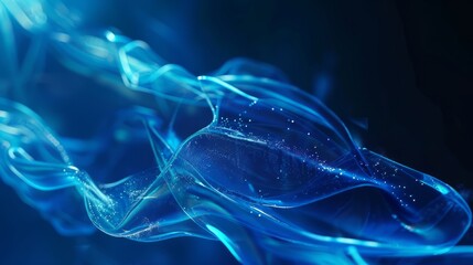 3d render of blue glowing magic energy