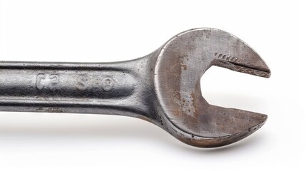 A wrench on a white background.