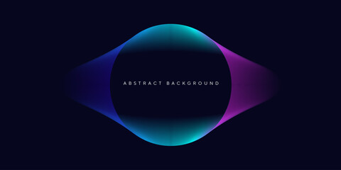 Neon lighted circular curve shaped circle.
