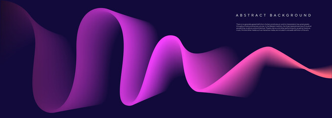 Modern color gradient flowing wave line.