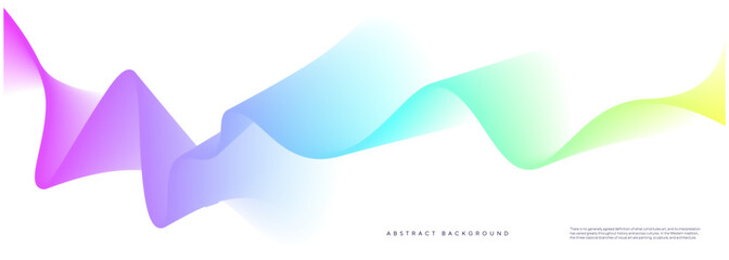 Obraz premium Modern color gradient flowing wave line.
