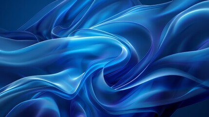 Obraz premium Blue abstract background with soft folds