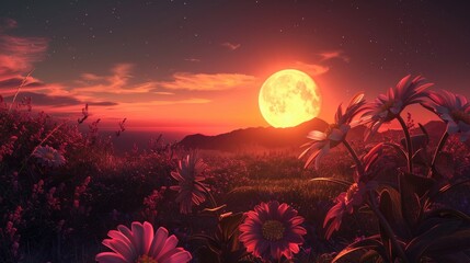 Illustration depicting the summer solstice in a 3D rendering