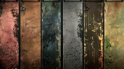 Collection of vintage boards with grunge texture, perfect for backgrounds and layered designs