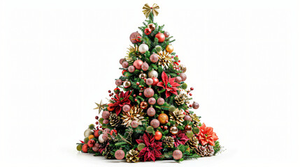 Christmas tree made of decorations and figure 2022 iso
