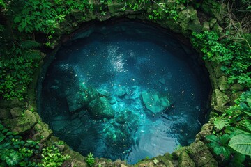 Magnificent lake in the middle of the forest professional photography