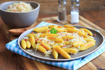 Schupfnudeln mit Sauerkraut