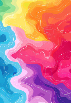abstract colorful background with waves and rainbow colors