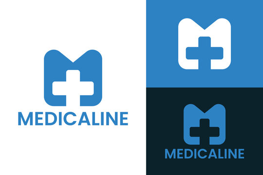 Logo ready elegant simple creative brand identity company corporate cafe fashion food initial M medic clinic letter word mark sign modern