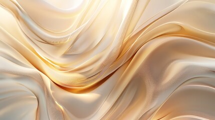 Obraz premium A flowing golden silk cloth