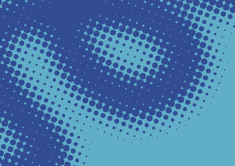 Awesome navy blue pop art background with dot design in retro comic book style