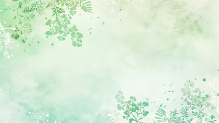 Obraz premium Soft Green Floral Overlay, Gentle Nature-Inspired Background