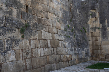 The fortress wall. A monument of ancient Persian fortification architecture. The wall is made of...