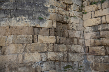 The fortress wall. A monument of ancient Persian fortification architecture. The wall is made of...